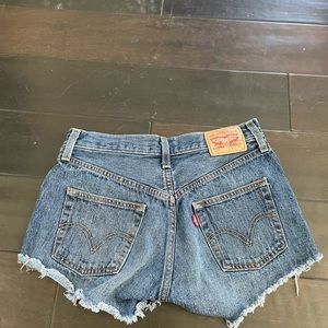 Levis 501s cut off shorts